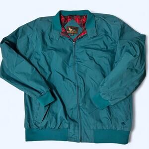 Vtg teal bomber jacket
